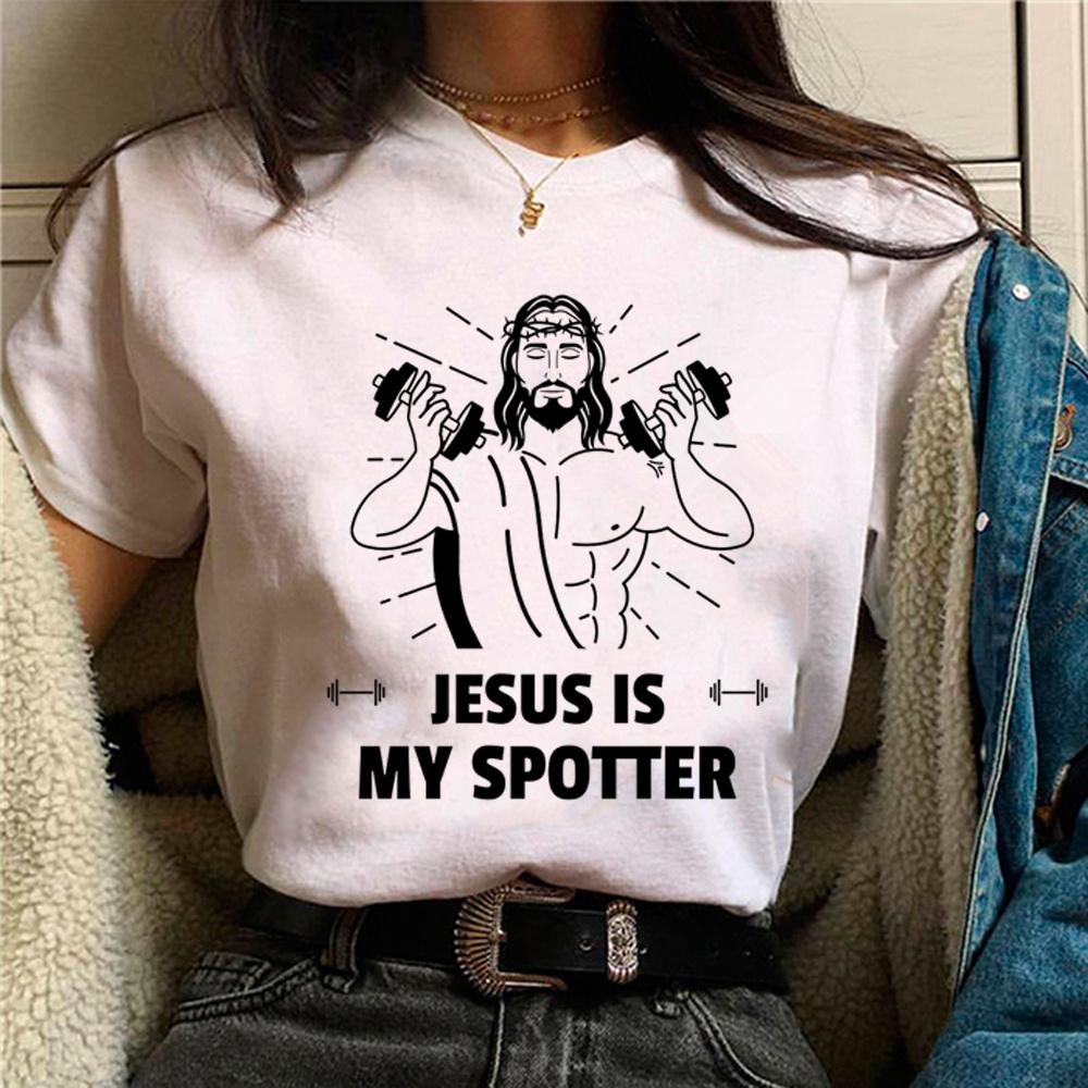 Crossfit Fitness T-shirts Women Manga Graphic Streetwear Top Female 2000s Japanese Designer Clothes