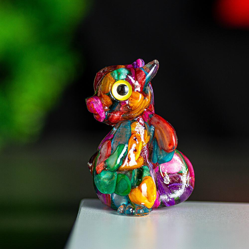 Crystal Energy Dragon Figurine Resin Craft For Office Decor Gift For Friends
