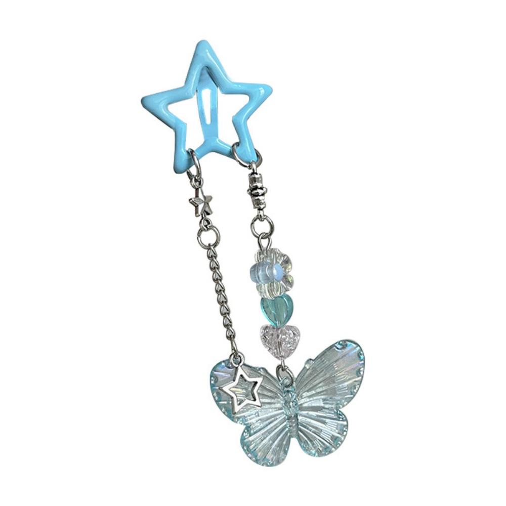 Star Hair Clip Vibrant Kids Hair Accessories Butterfly Tassel Hairpin High Quality Y2k Hair Clip For Parties Girls Daily Wear