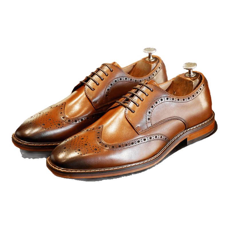 DESAI Men s Brogue Derby Leather Dress Shoes 44