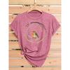 Wren standing in a circular branch pattern print, fashionable and elegant women's spring, summer, autumn casual sports style top, soft and