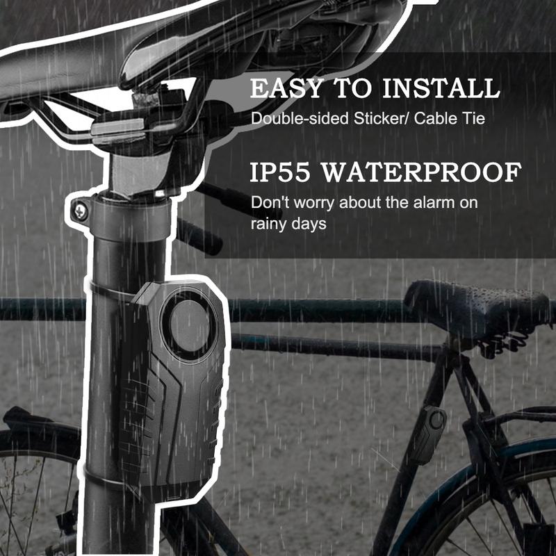 Wireless Bicycle Alarm Remote Control Waterproof Electric Motorcycle Scooter Bike Vibration Security Protection Anti Lost Alarms