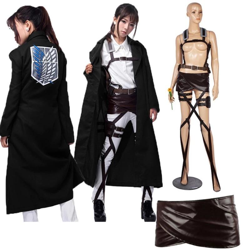 Spot attack obří cosplay uniforma, uniforma velitele Alana Mikasy Ni bunda, cosplay uniforma průzkumného sboru