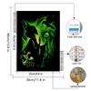Full Round Diamond Painting The Green Crow Art Rhinestone Picture Mosaic DIY 5D Cross Stitch Embroidery Home Decoration