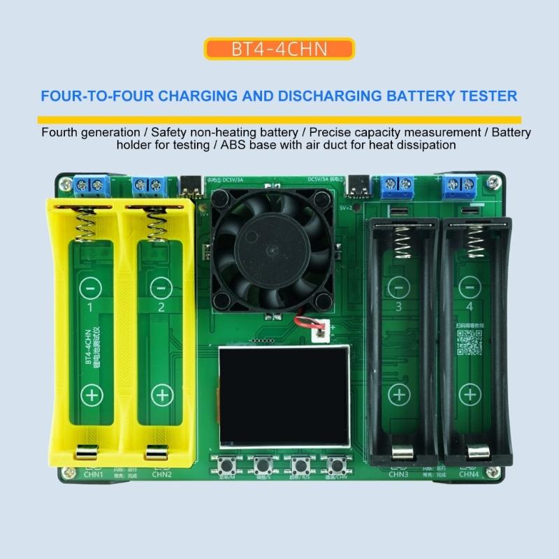 4 Channel 18650 Battery Capacity Resistance Tester Automatic Charging and Discharge Module Electronic Load Tester