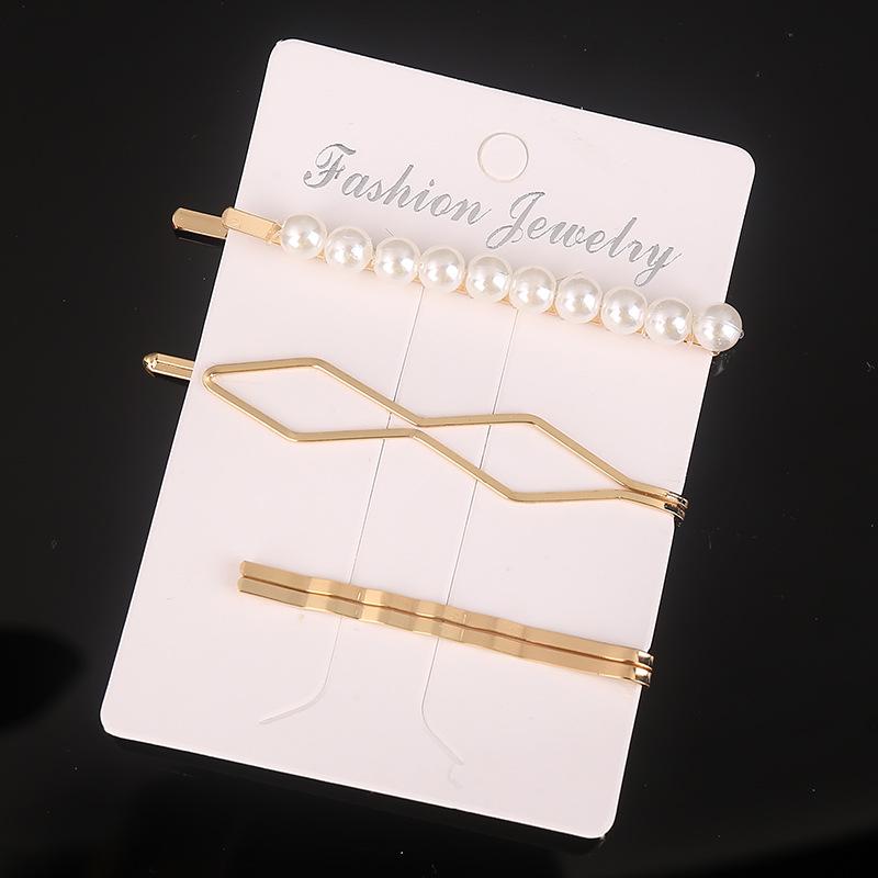 "Vintage Perlen Haarnadel Set: Europäischer & Amerikanischer Retro-Kristallschmuck"