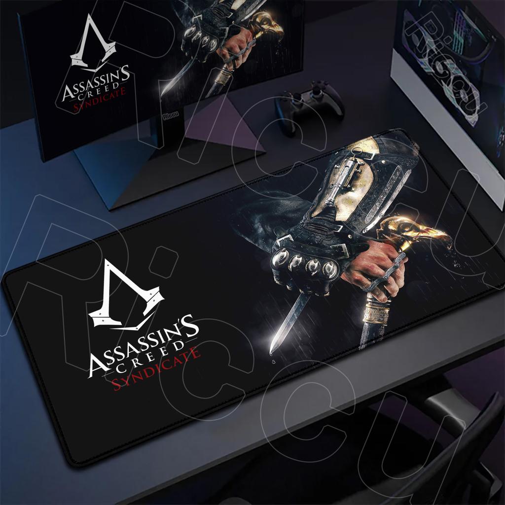 Großes Laptop Gaming Rutschfestes Erweitertes Mauspadd XXL A-Assassin S -Creed E-Sport Geschwindigkeits Tastatur Teppich Student Schreiben Weiches Polster
