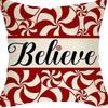 New Christmas Gingerbread Man Candy Decorative Pillow Cover Home Living Room Holiday Party Pillow Cover