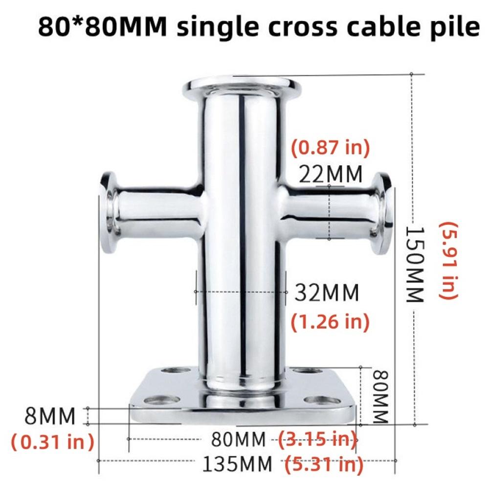 

Морские швартовные тумбы, 316 нержавеющая сталь одинарные крестовые тумбы лодочная фурнитура прочная 4 отверстия для судна каяк каноэ рыболовная лодка