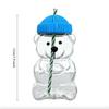 Blue 2025 Bear Straw Cup 20oz Cute Bear Glass Tumbler with Reusable Straw - Smoothie Bubble Tea 01 20oz 1 Pcs 08 Lid