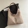 Matte Leather Ladies Underarm Bag Tote Commuter Large Capacity Female Purse Handbags Vintage Faux Suede Shoulder Bags for Women