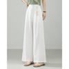 TERRE BLEUE Women's High-Waist Wide-Leg Casual Pants