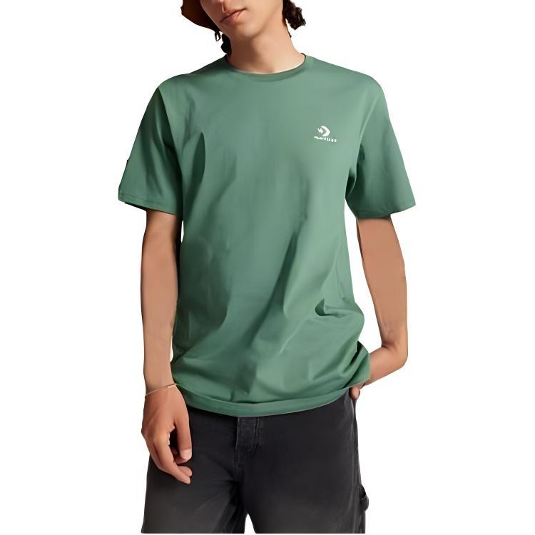 Converse Go-To Embroidered Star Chevron Standard-Fit T-Shirt Asia Sizing 'Olive' Men's 10023876-A32