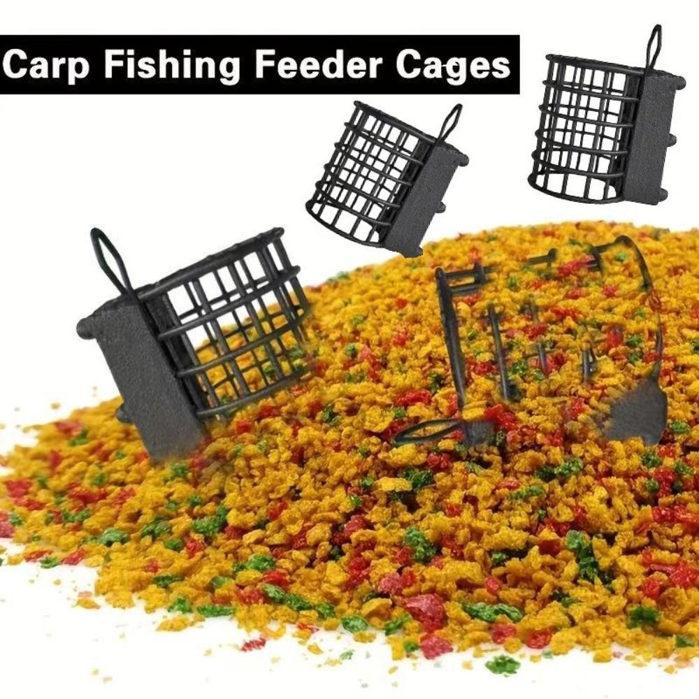40/50/60g Weights Mesh Bait Cage Feeders Controlled Release Small Fish Protection Bait Release Feeders Fish Protection Feeders