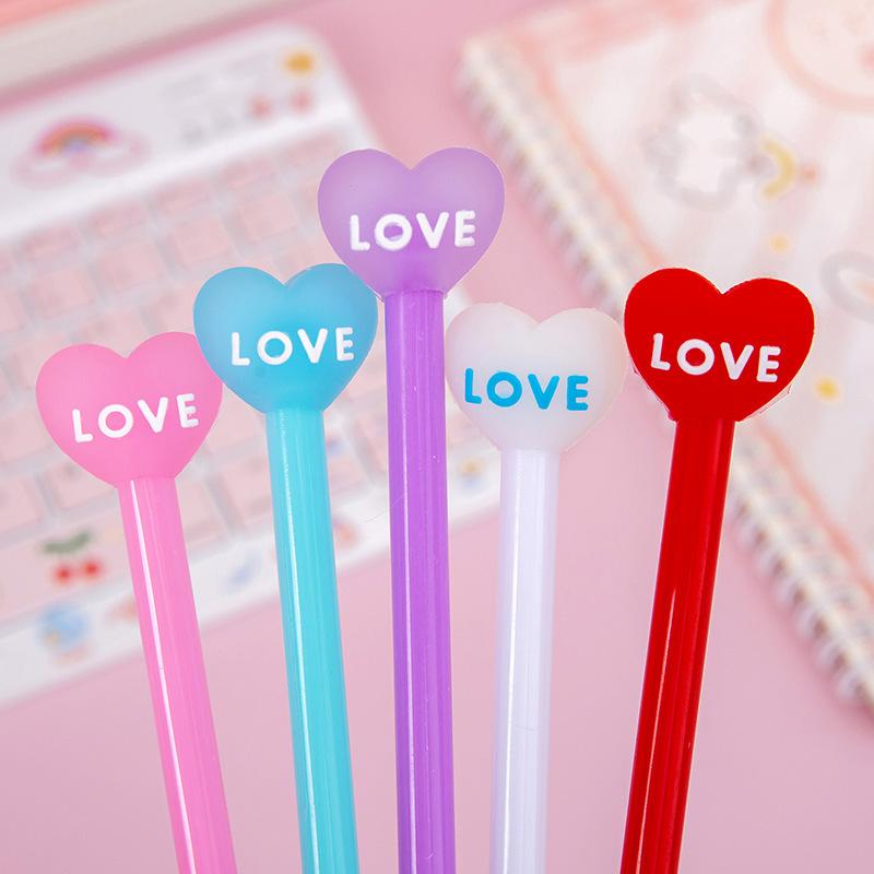 100pcs Cute Cartoon Neutral Pen Kawaii Writing Pen HB Drawing Wooden Pencils Student School Stationery Supplies Many Kinds of Cutie Lime Unicorn