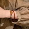 Luxurious Style Retro Handmade Bamboo Beaded Bracelet For Women Classic Chic Jewelry Resin