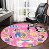 1pc Ms Rachel3 Print Round Carpet Chair Round Carpet Suitable for Bedroom Living Room Home Decorative Carpet