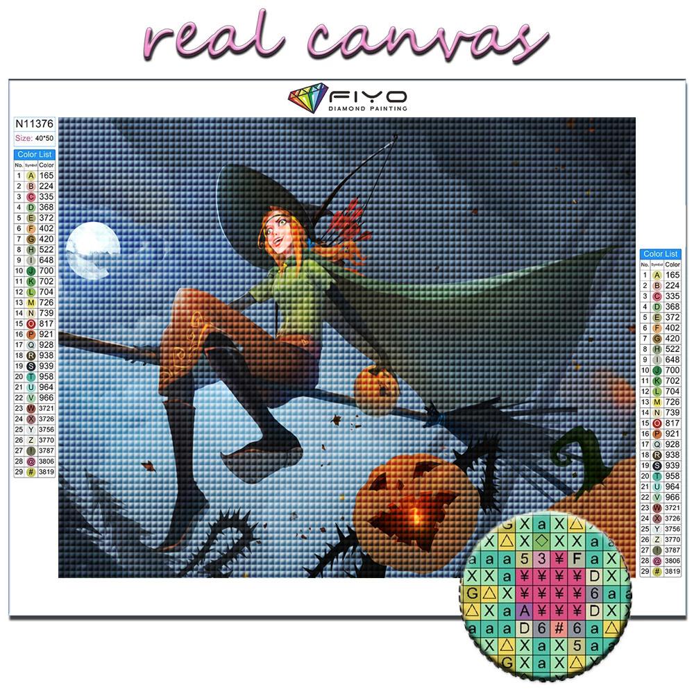 Korsstygnskit DIY Diamantbroderi Halloween Skrämmande pumpahuvud Man Diamantmålning Heminredning