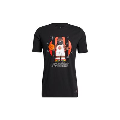 X Lego X James Harden Fun Block Print Basketball Short Sleeve T-Shirt Men Tops Black GU2714