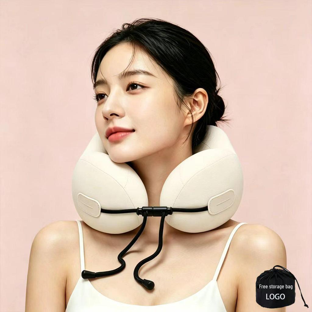Portable Memory Foam U-Shaped Neck Pillow - Foldable Travel Support for Airplane, Car, Nap