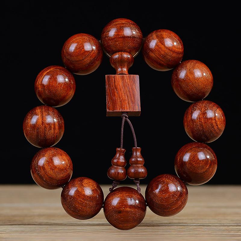 Bransoletka z mikrolistkowego sandałowca czerwonego o wysokiej gęstości, stary materiał Wenus