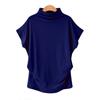 S-5XL Donna Dolcevita Maglietta Estate Manica Corta Solido Casual Tops