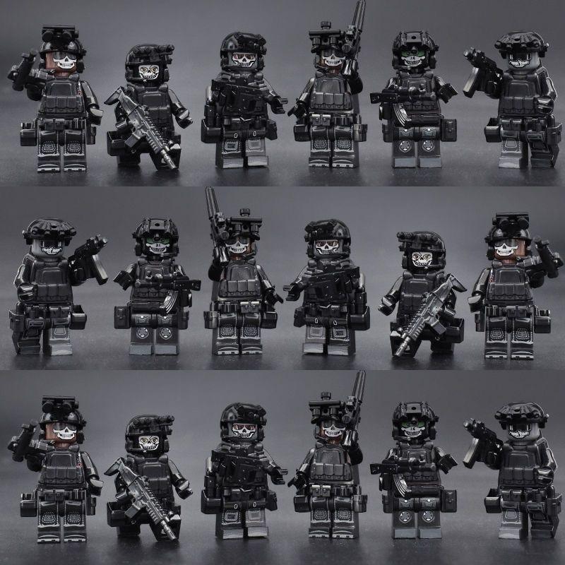 

Совместимые с Lego Военные Строительные Блоки Спецназ Миниатюрные Солдаты С Полным Вооружением Мальчики Сборные Игрушки Your baby s favorite