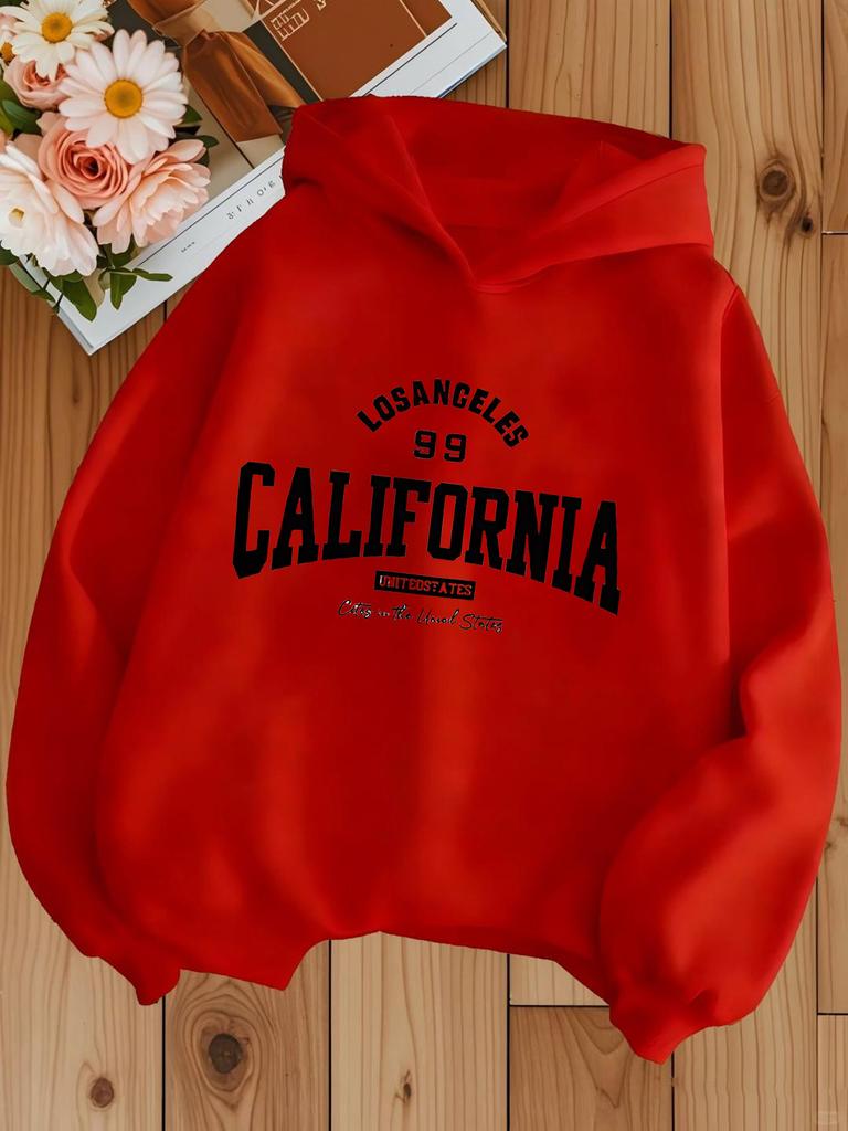 Girls' Casual Hooded Sweatshirt Loose Fit Versatile Kids' Hooded Pullover Top Fashion Print Outfits for Girls