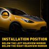 For Tesla Model Y - Left + Right Side Rear View Side Mirror Cover Black
