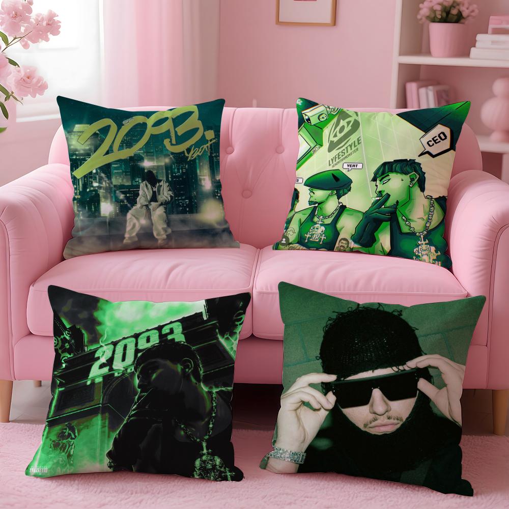 Rapper Yeat 2093 Pillow Case Short Plush Double-Sided Printing Home Machine Washable In Warm Winter Cushion Cover