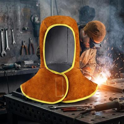 Cowhide Welding Heat-Resistant Shawl Hat for TIG and Electric Welding - Anti-Scald, Anti-Spatter Protective Headgear