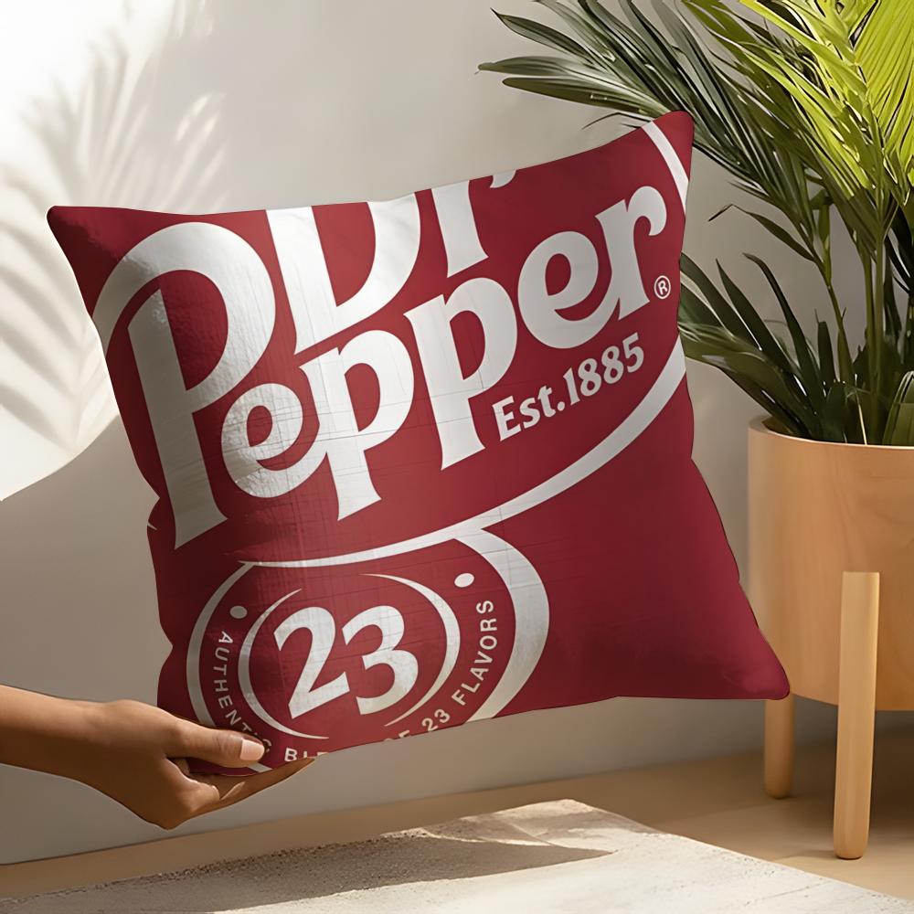 Beverage Coffee K-Keurig Dr Pepper 2 Linen Cushion Covers For Decorative Sofa Home Pillows Case Car Chair Pillows Cases