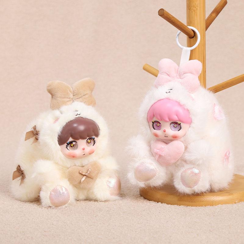 Cute Big Ear Rabbit Vinyl Plush Blind Box Pendant Bag Charm Girl Birthday Gift Collectible Figure