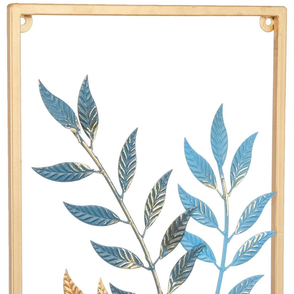 Solimo Metal Leaf Wall Hanging Decor | Nature-Inspired Leaf Design | Easy Installation (Set of 3 | Gold)