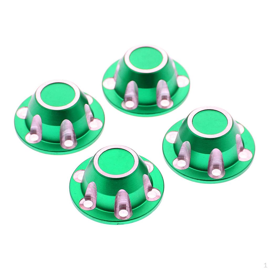 Aluminum Alloy RC Anti-Loose Rim Locking Nuts Replacement for SCX6 JLU 1/6 DIY Model Car Truck Hobby