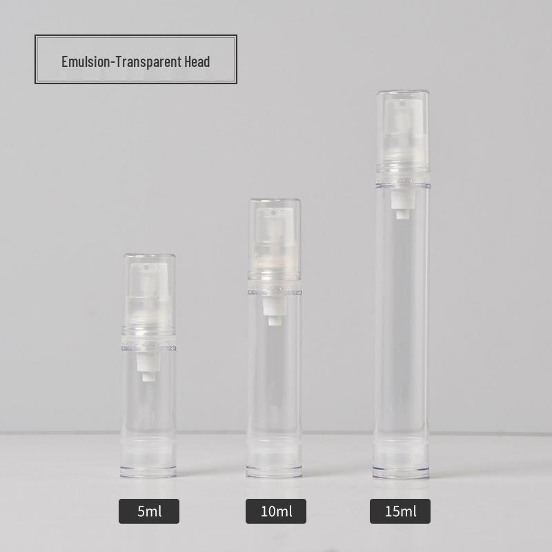 Duckbill Vacuum Bottle Set: 5ml, 10ml, 15ml - Lotion, Spray, Fine Mist, Sunscreen, Toner, Moisture Pack.
