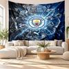 Manchester City Wall Tapestry, Soft Fabric Wall Hanging, Decorative Backdrop For Bedroom Home Wall Art