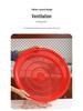 Festive Red Round Plastic Drying Sieve for Household Use