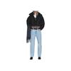 Zara Solid Color Hooded Long Sleeve Jacket Women Jackets Black 6318024-800