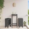 VidaXL Set of 2 Bar Stools, Pub Chair, Bistro Seat, Outdoor Terrace Balcony Patio Garden Furniture, Wood 825347