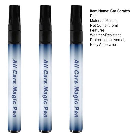 1/2/3Pcs Car Scratch Repair Pen Weather Resistant Quick Easy Application Car Scratch Pen Universal Paint Touch Up Tool