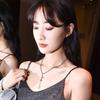 Elegant Korean Style Long Cross Pendant Necklace For Women With Titanium Steel Design