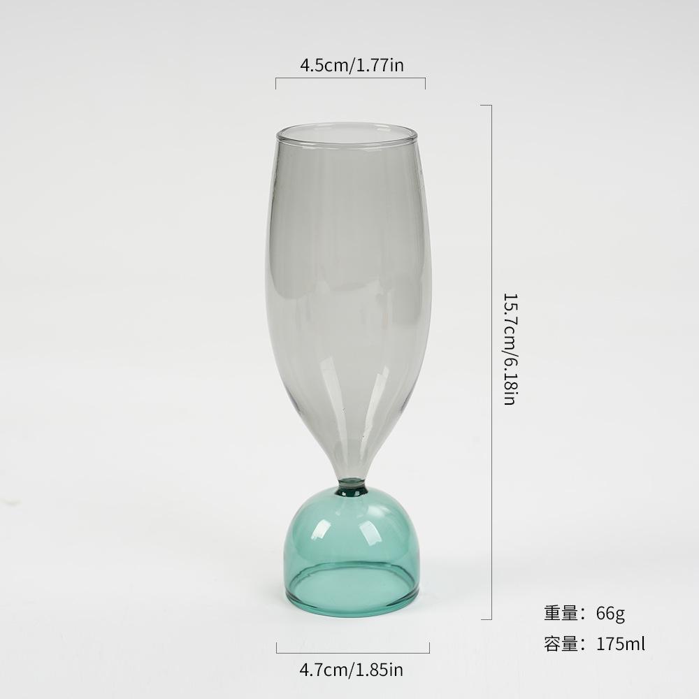 Color Blocking Colored Glass Cup ins wind resistant high-temperature household water cup dessert cup milk tea cup coffee cup