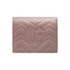 Gucci GG Marmont Logo Zip Double Fold Quilted Leather Card Holder Women Card Holder Nude 466492-DTD1T-5729