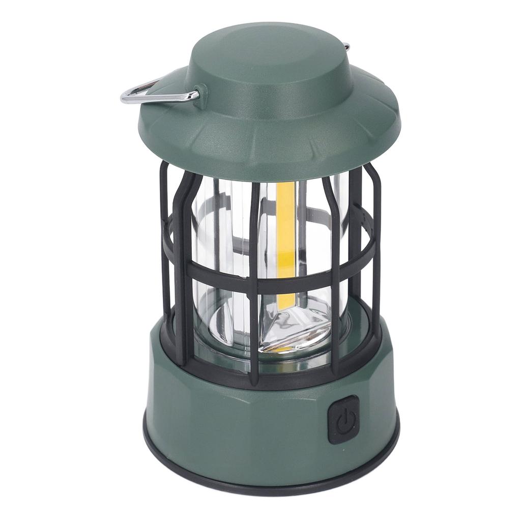 Campinglaterne Wiederaufladbar 3 Stufen IPX4 Wasserabweisend Retro Tragbar Zeltlampe für Notfälle