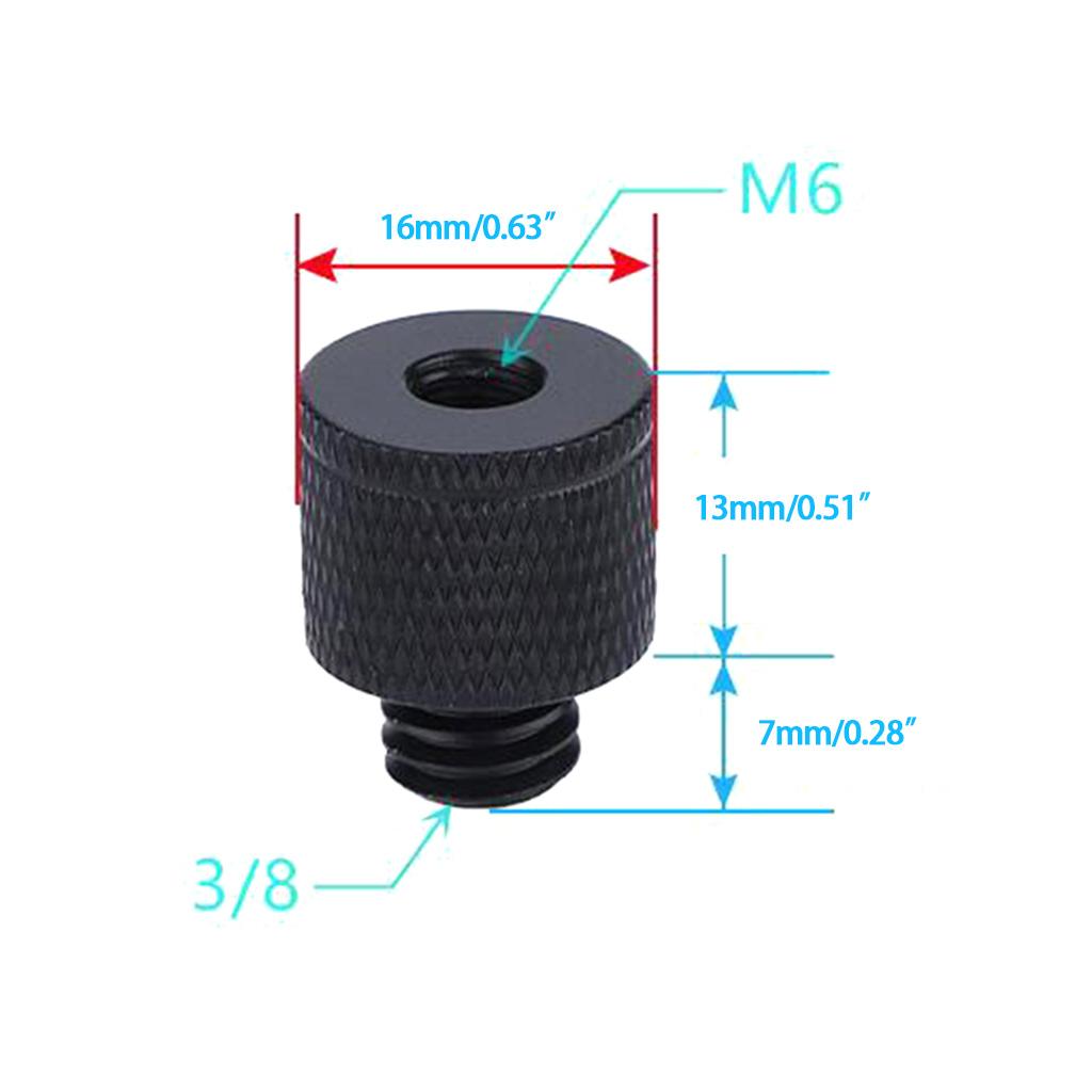 2x 3/8 To M6 M8 M10 M12 Camera Screw Tripod Base Connection Fixed Mount Conversion Screw Tripod Photography Accessories