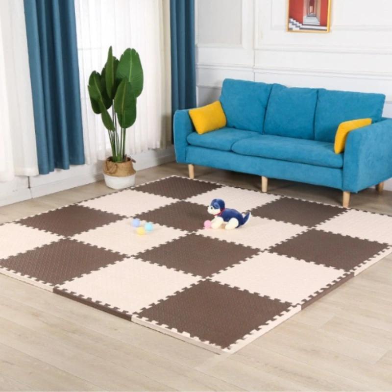 Thickened Foam Patchwork Mat Children's Tatami Crawling Pad Water Absorbent Dirt Resistant Carpet Bedroom Bedside Puzzle Floor