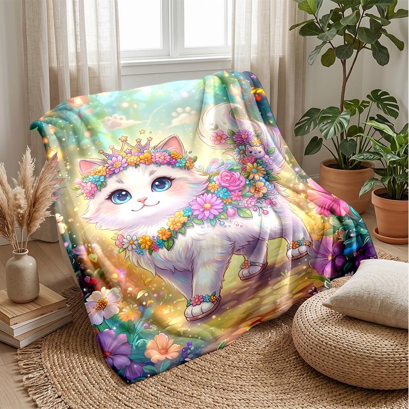 Lavender Dreams Theme blanket Lightweight Warm Flannel Blanket Decorative Throw Blanket for Home Decoration