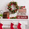 4Pcs Football Table Decorations Football Tiered Tray Decor Sport Game Centerpiece Sign Decorative Rugby Stack Block Gift for Fans Club Tailgate