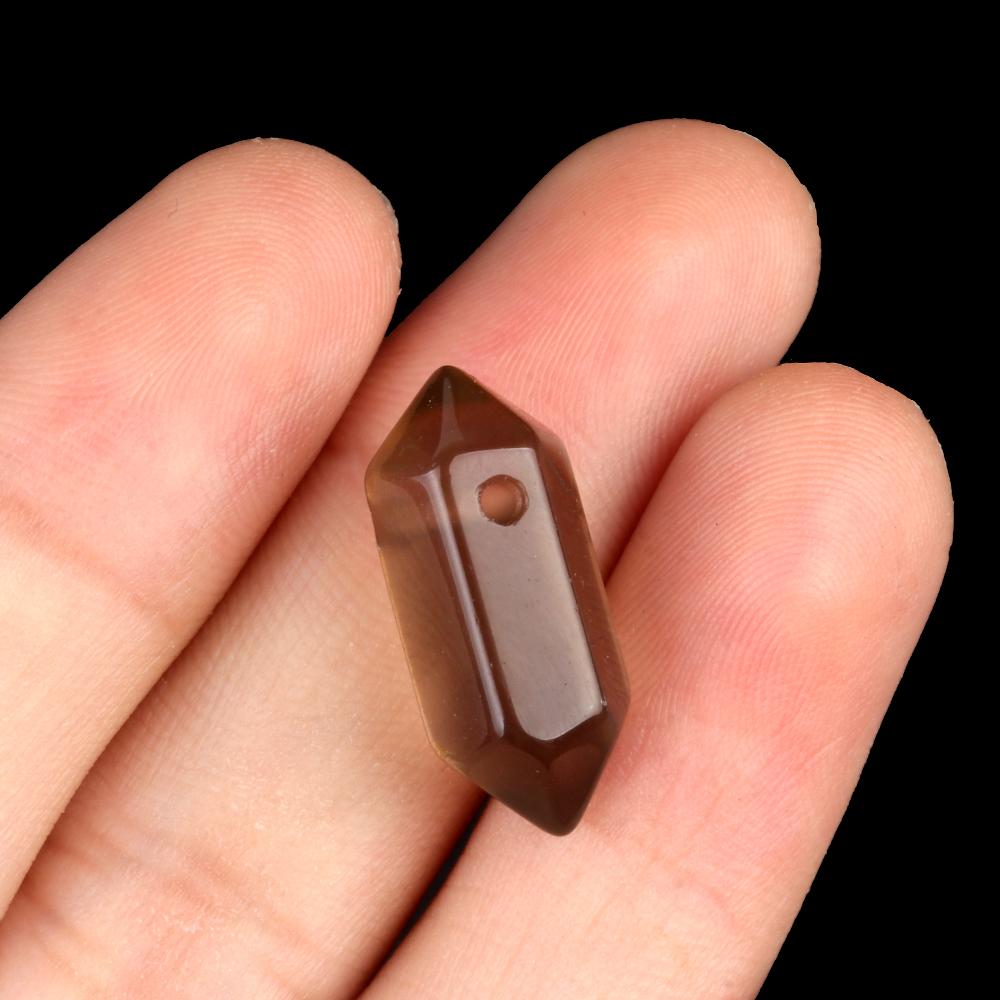 2Pcs Earrings Pendant Natural Stone Hexagonal Column Single-Hole Pendant For Jewelry Making DIY Earrings Necklace Accessory